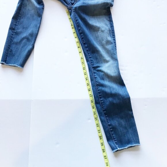 MOTHER High Waisted Looker Ankle Fray Not Rough Enough Skinny Jeans Womens 23 - Picture 12 of 13